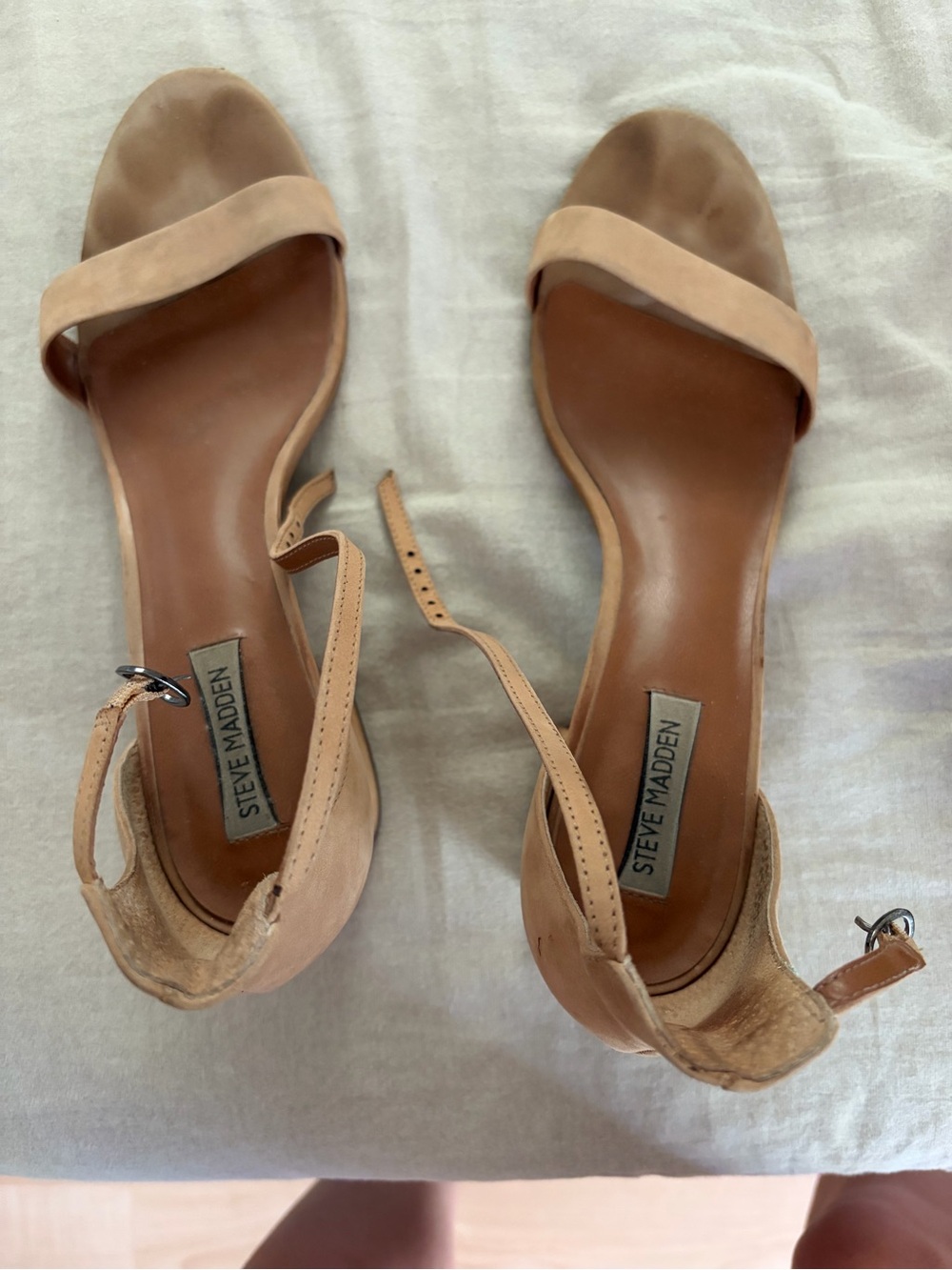 Steve Madden Tan Nude Ankle-Strap Sandals